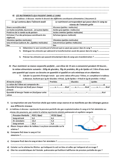 examen local svt 3ème année collège
